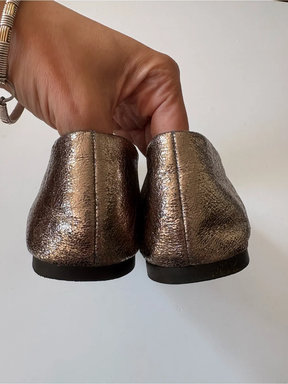 Zara || Metallic Maryjane With Bow Pewter Silver Gold Black 37